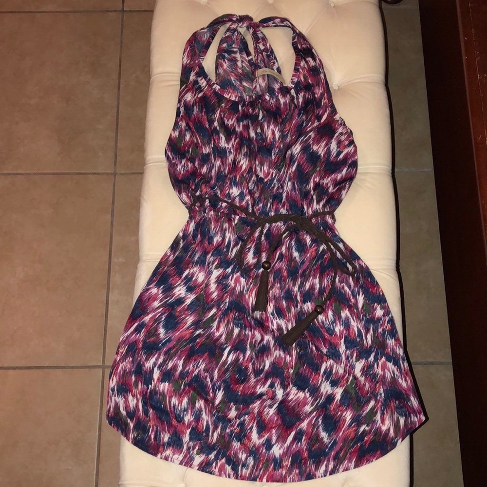 Gorgeous White, Magenta and Navy Dress